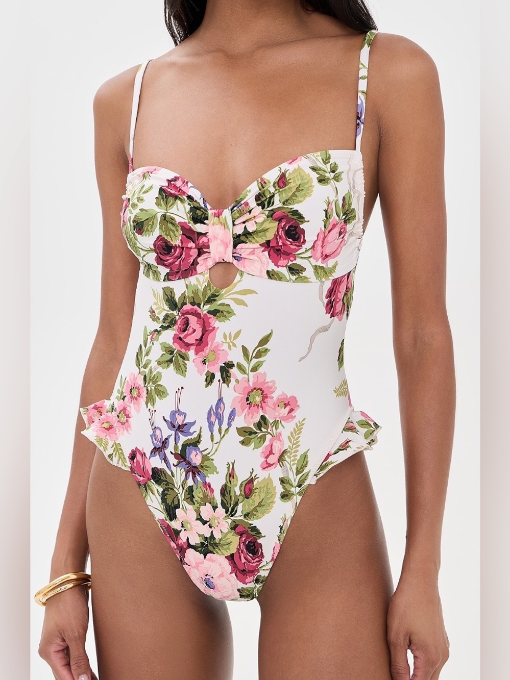New Montce Bouquet Devin Ruffle One Piece Swimsuit